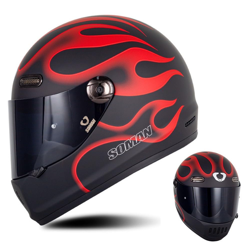 Kcolic Integralhelm Für Motorräder Mit ECE-Zulassung Und Reserviertem Bluetooth Steckplatz, Leichter Und Langlebiger Motorrad-Straßenfahrradhelm Für Erwachsene L,XX-Large Kcolic Integralhelm Für Motorräder Mit ECE-Zulassung Und Reserviertem Bluetooth Steckplatz, Leichter Und Langlebiger Motorrad-Straßenfahrradhelm Für Erwachsene L,XX-Large von Kcolic