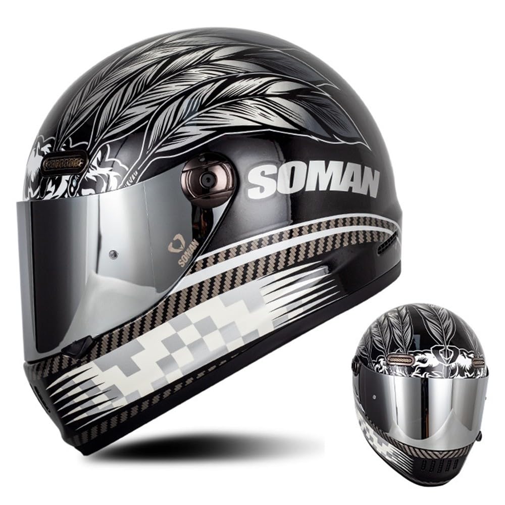 Kcolic Integralhelm Für Motorräder Mit ECE-Zulassung Und Reserviertem Bluetooth Steckplatz, Leichter Und Langlebiger Motorrad-Straßenfahrradhelm Für Erwachsene O,Small Kcolic Integralhelm Für Motorräder Mit ECE-Zulassung Und Reserviertem Bluetooth Steckplatz, Leichter Und Langlebiger Motorrad-Straßenfahrradhelm Für Erwachsene O,Small von Kcolic