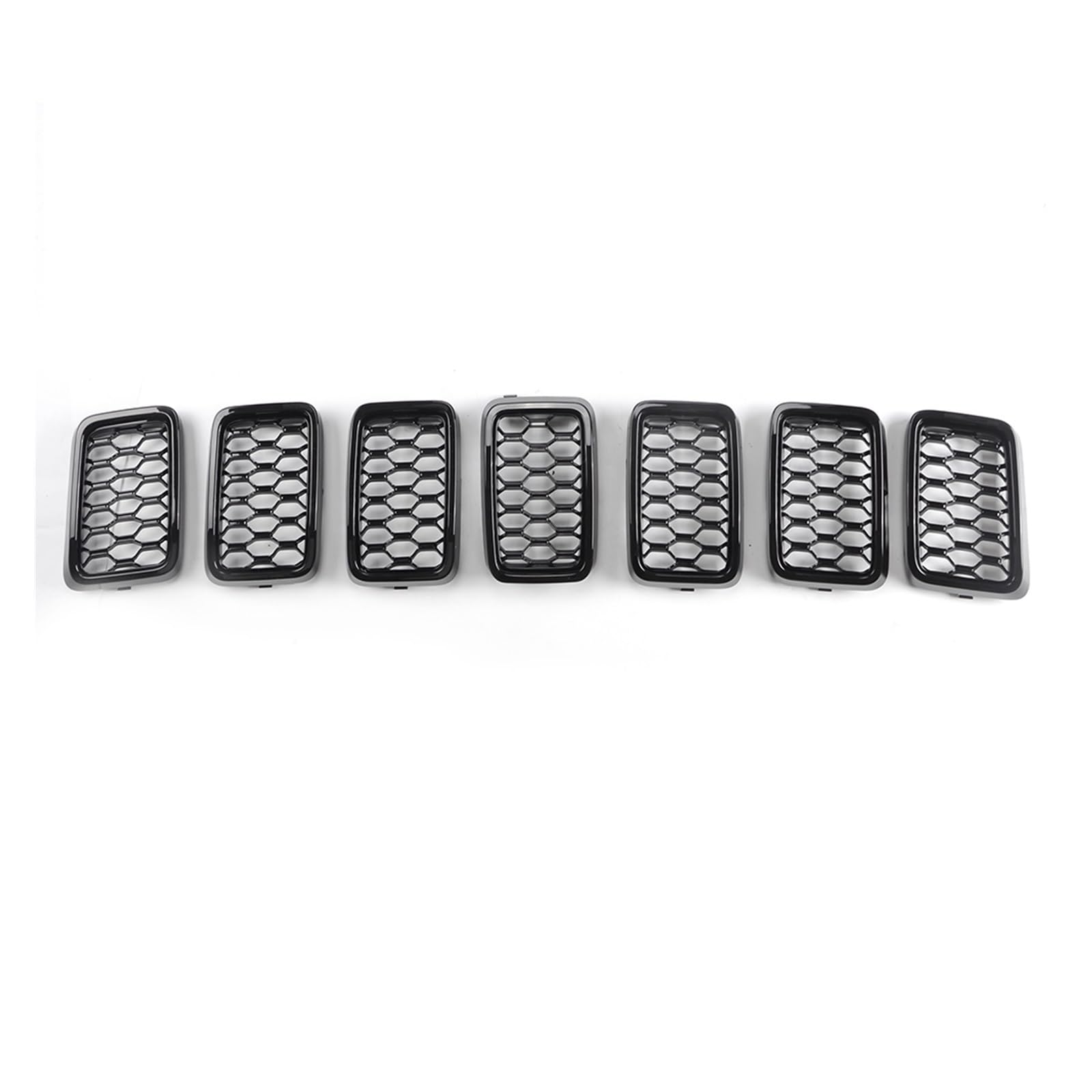 Kühlergrill 1 Satz Schwarzer Auto-Frontstoßstangeneinsatz Netzgitter Kühlergrillverkleidung Vorne Passend Für Jeep Für Grand Für Cherokee 2017–2022 7-teilig Auto Frontgrill Kühlergrill 1 Satz Schwarzer Auto-Frontstoßstangeneinsatz Netzgitter Kühlergrillverkleidung Vorne Passend Für Jeep Für Grand Für Cherokee 2017–2022 7-teilig Auto Frontgrill von Kdbcet
