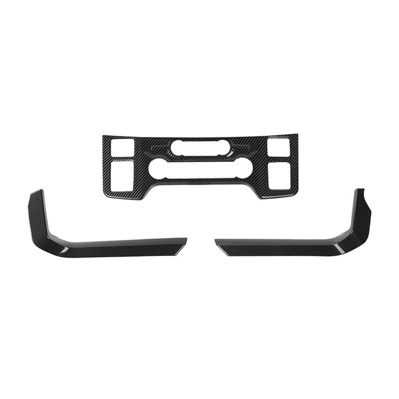 Panel Dekorabdeckung 3-Pack Klimaanlage Switch Control Panel Zwei Seite Gangschaltung Abdeckung Trim Für Ford F150 2021 2022 2023 Innen Zubehör ABS Abdeckung Trim(Carbon Fibre Look) von Kdbcet