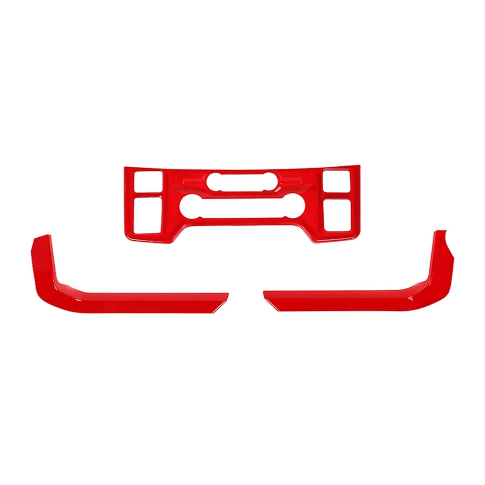 Panel Dekorabdeckung 3-Pack Klimaanlage Switch Control Panel Zwei Seite Gangschaltung Abdeckung Trim Für Ford F150 2021 2022 2023 Innen Zubehör ABS Abdeckung Trim(Rot) von Kdbcet