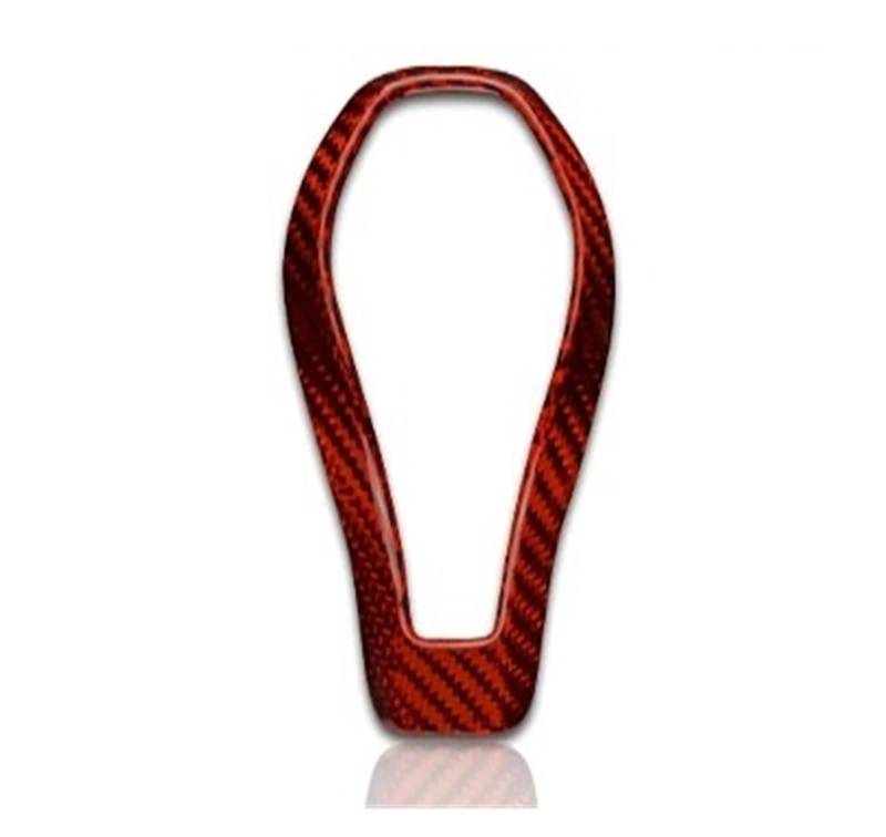 Panel Dekorabdeckung Abdeckung Für Infiniti Q50 Q60 QX60 QX80 2018-2022 Auto Schaltknauf Shifter Zubehör Innen Harte Real Carbon Faser Aufkleber Abdeckung Trim(Rot) von Kdbcet