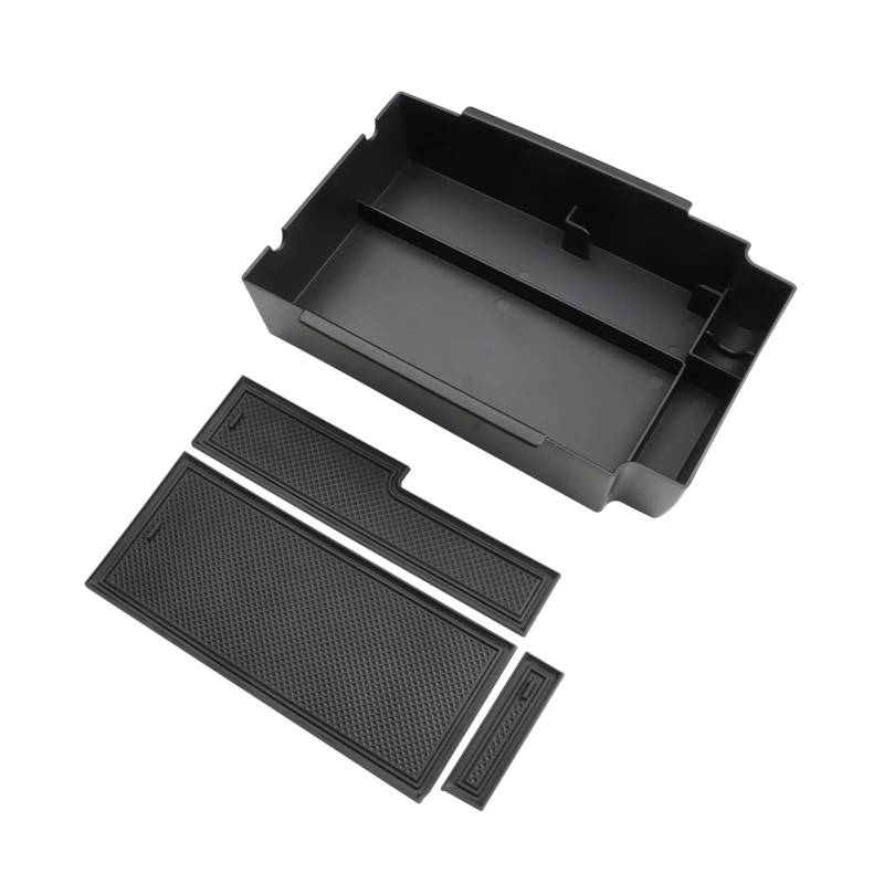 Panel Dekorabdeckung Auto Armlehne Lagerung Box Organizer Für Subaru Für Crosstrek 2024 Center Konsole Armlehne Container Fach Verstauen Zubehör Abdeckung Trim(Schwarz) von Kdbcet