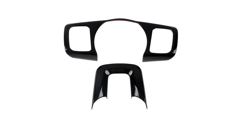 Panel Dekorabdeckung Auto Zubehör Für GWM Für Tank 300 2020 2021 2022 2023 2024 ABS Innen Lenkrad Dekoration Trim Abdeckung 2 Stück Abdeckung Trim(Glossy Black) von Kdbcet
