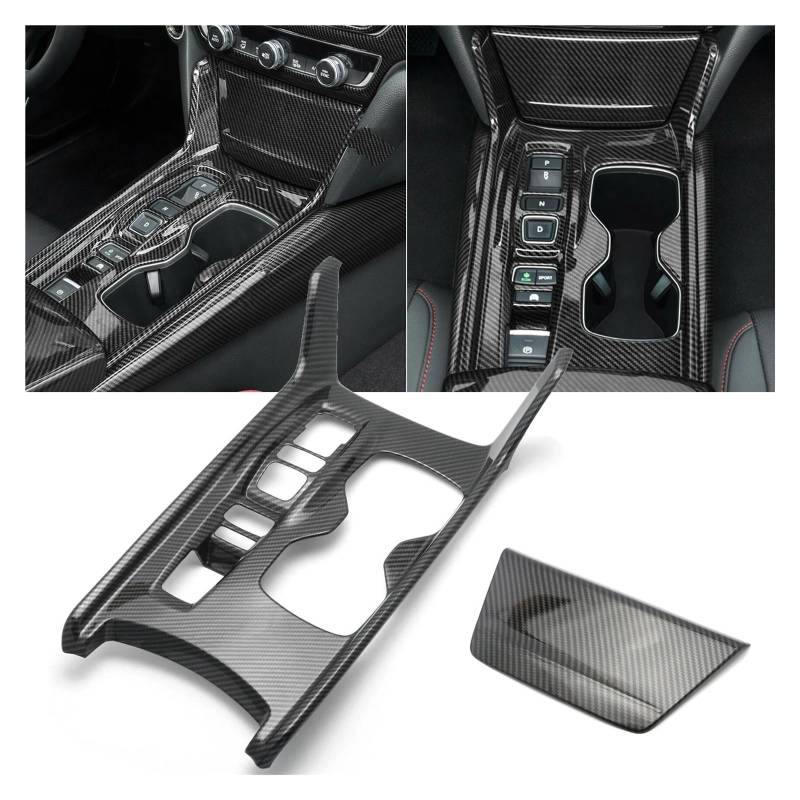 Panel Dekorabdeckung Carbon Fiber Style Innenausstattung Mittelkonsole Schalthebelkastenverkleidung + Verkleidungsabdeckung Für Accord 2018 2019 2020 2021-2022 Abdeckung Trim(B) von Kdbcet