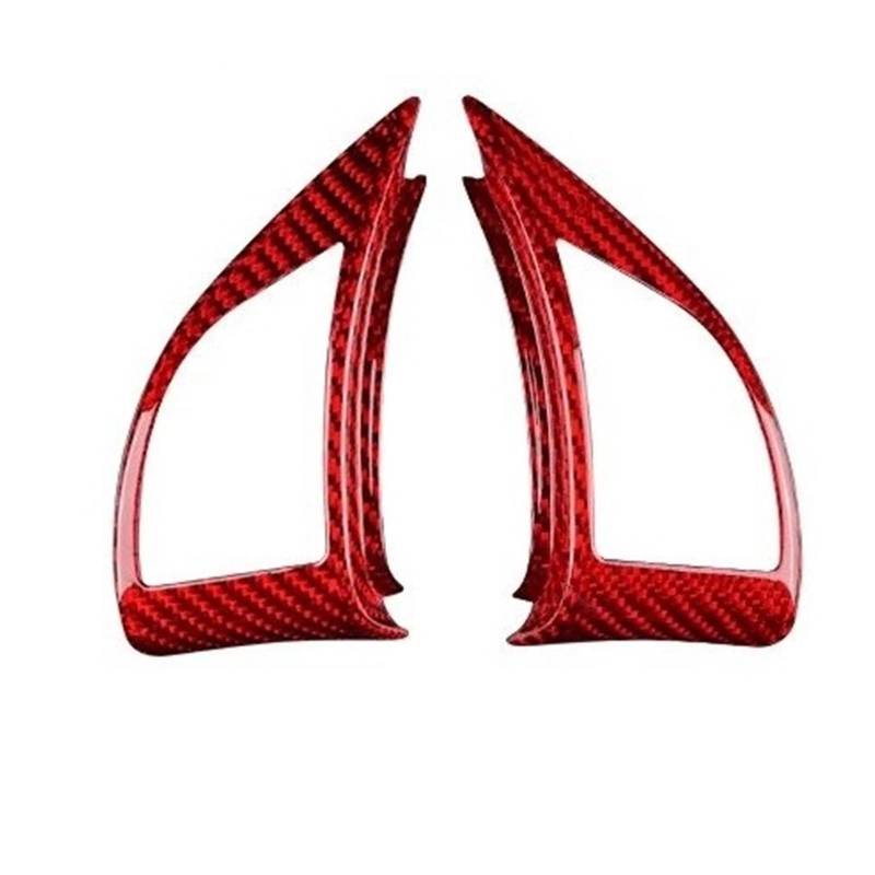 Panel Dekorabdeckung Echte Hartkohlefaser-Aufkleber Für FIAT 500 Für Abarth 595 2012 2013 2014 2015 Auto-Innenverkleidung Dekorationszubehör Abdeckung Trim(Button Red) von Kdbcet
