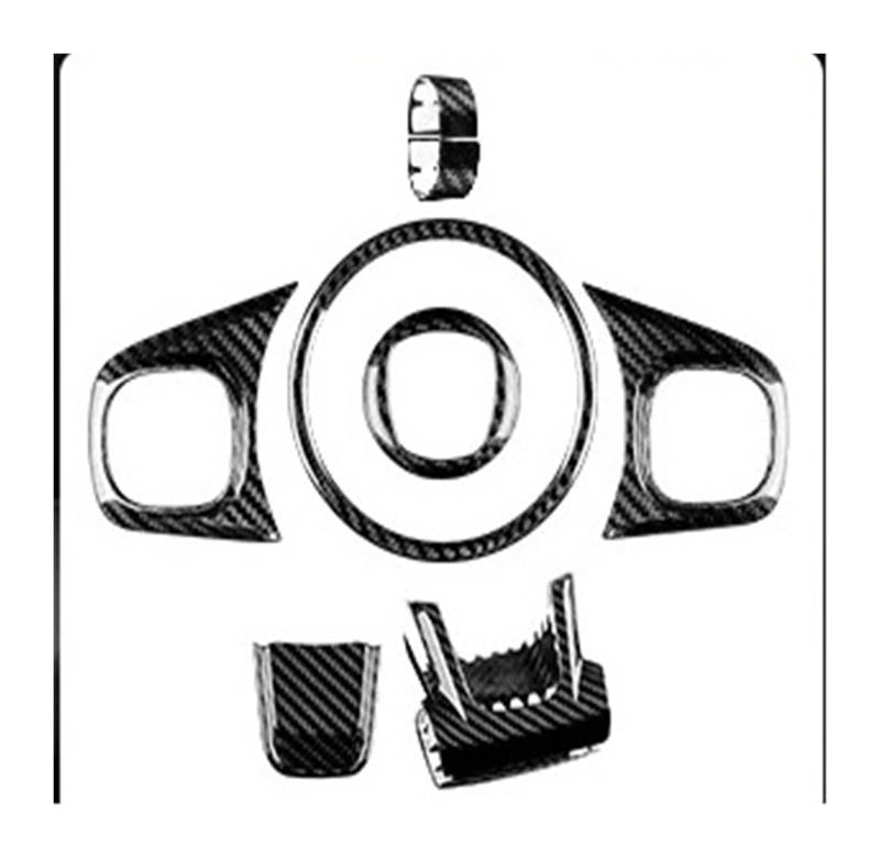 Panel Dekorabdeckung Echte Hartkohlefaser-Aufkleber Für FIAT Für 500 Für Abarth 595 695 2008–2014 2015 2016 2017 2018 2019 2020 2021 2022 2023 Auto-Innenraum Abdeckung Trim(1Set Type A Black) von Kdbcet