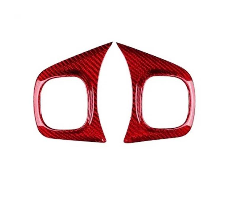 Panel Dekorabdeckung Echte Hartkohlefaser-Aufkleber Für FIAT Für 500 Für Abarth 595 695 2008–2014 2015 2016 2017 2018 2019 2020 2021 2022 2023 Auto-Innenraum Abdeckung Trim(Type A Button RD) von Kdbcet