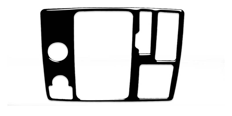 Panel Dekorabdeckung Für A6 S6 C7 A7 S7 4G8 2012-2018 Autozubehör Kunststoff Schwarz Innen One Touch Start Panel Getriebe Panel Trim Aufkleber Abdeckung Trim(Black RHD) von Kdbcet