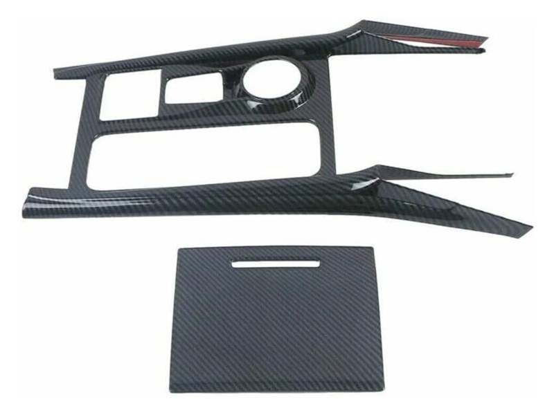 Panel Dekorabdeckung Für Ford Für Explorer 2020 2021 2022 2023 LHD!!! Carbon Black Interior Gear Shift Panel Cover Trim ABS Car Accessories 2piece Abdeckung Trim von Kdbcet
