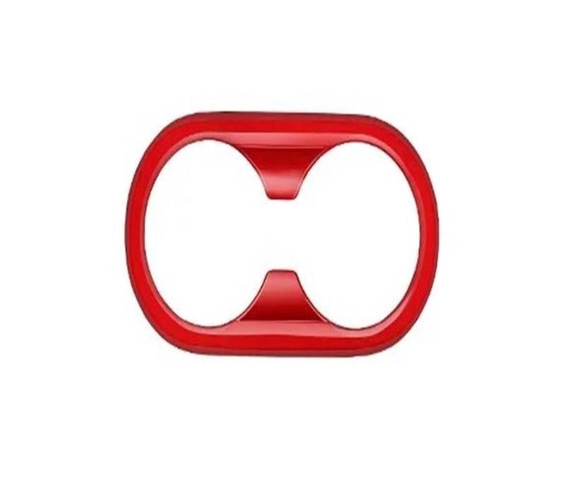 Panel Dekorabdeckung Für Hyundai Für KONA 2024 2025 ABS Rot Getriebe Shift Panel Abdeckung Trim Fenster Schalter Lift Panel Abdeckung Trim Styling Innere Zubehör Abdeckung Trim(Rear Water Cup holde) von Kdbcet