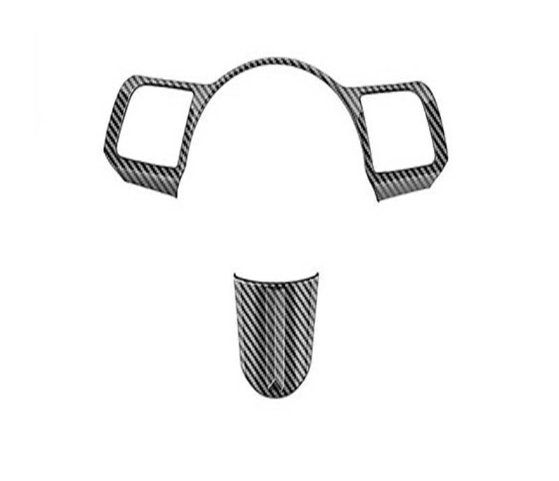 Panel Dekorabdeckung Für Hyundai Für KONA 2024 2025 Carbonfaser-Zubehör Center Console Air Switch Gear Panle Air Outlet Fensterheber-Taste Abdeckung Trim Abdeckung Trim(Steering Wheel Cover) von Kdbcet