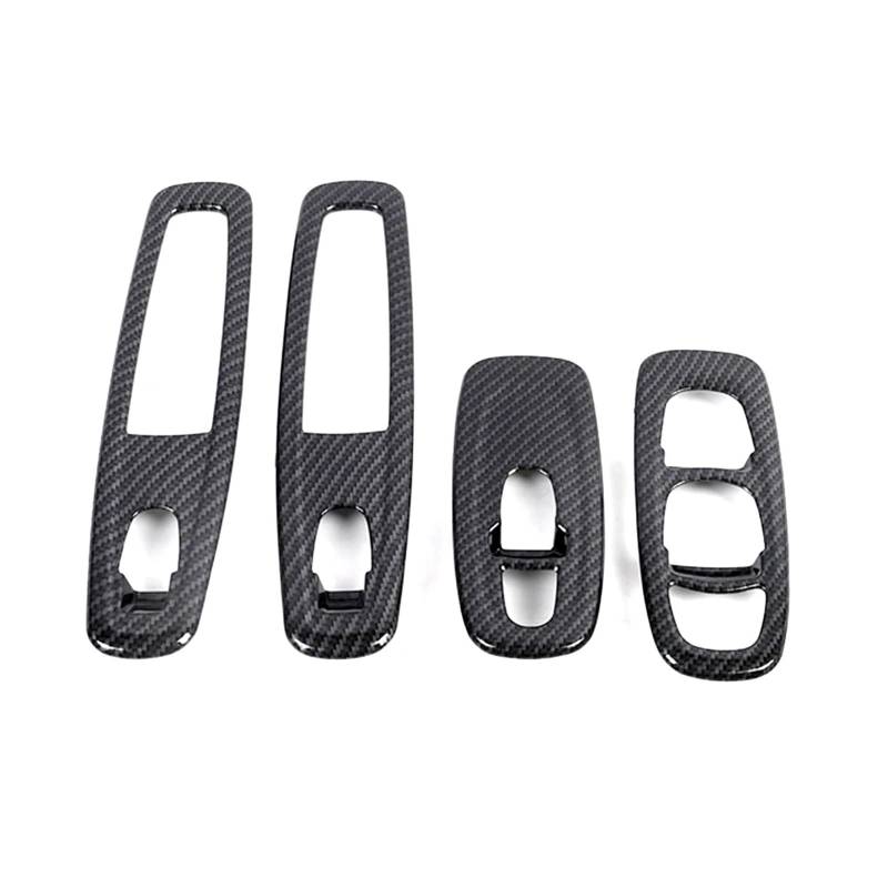 Panel Dekorabdeckung Für Kadjar 2015 2016 2017 2018-2019 Innentür Armlehne Fensterheber Schalter Taste Panel Abdeckung Trim Auto Interior Styling Refit Abdeckung Trim(Carbon Fiber Color) von Kdbcet