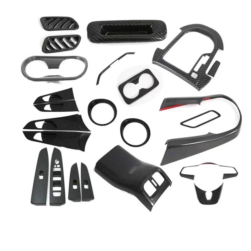 Panel Dekorabdeckung Für Kia Für Cerato Für Forte K3 2019-2022 ABS Fenster Panel Schalter Abdeckung Getriebe Shift Panel Vent Trim Hinten Sitz AC Auto Innen Zubehör Abdeckung Trim(13 Sets Like Photo) von Kdbcet