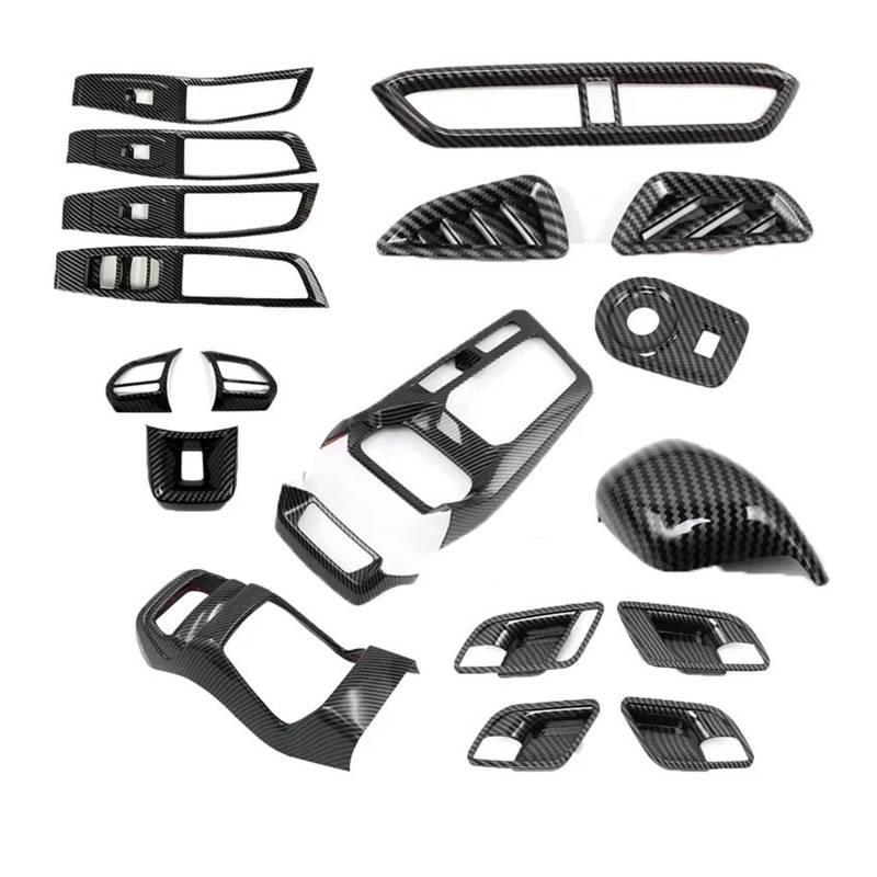 Panel Dekorabdeckung Für MG GT MG 5 2022 2023 Carbon Look Zierleiste Innenausstattung Autozubehör Fensterheber Mittelkonsole Getriebeverkleidung Innengriff Luftverkleidung Abdeckung Trim(All set 1.5L) von Kdbcet
