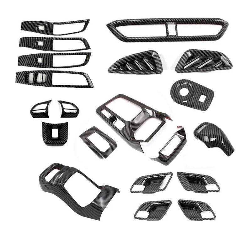 Panel Dekorabdeckung Für MG GT MG 5 2022 2023 Carbon Look Zierleiste Innenausstattung Autozubehör Fensterheber Mittelkonsole Getriebeverkleidung Innengriff Luftverkleidung Abdeckung Trim(All set 1.5T) von Kdbcet