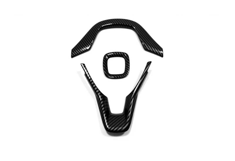Panel Dekorabdeckung Für Stadt 2020 2021 2022 2023 Auto Innen Lenkrad Abdeckung Trim ABS Rot Carbon Faser Matte Auto Styling Zubehör Abdeckung Trim(Carbon Style 3piece) von Kdbcet