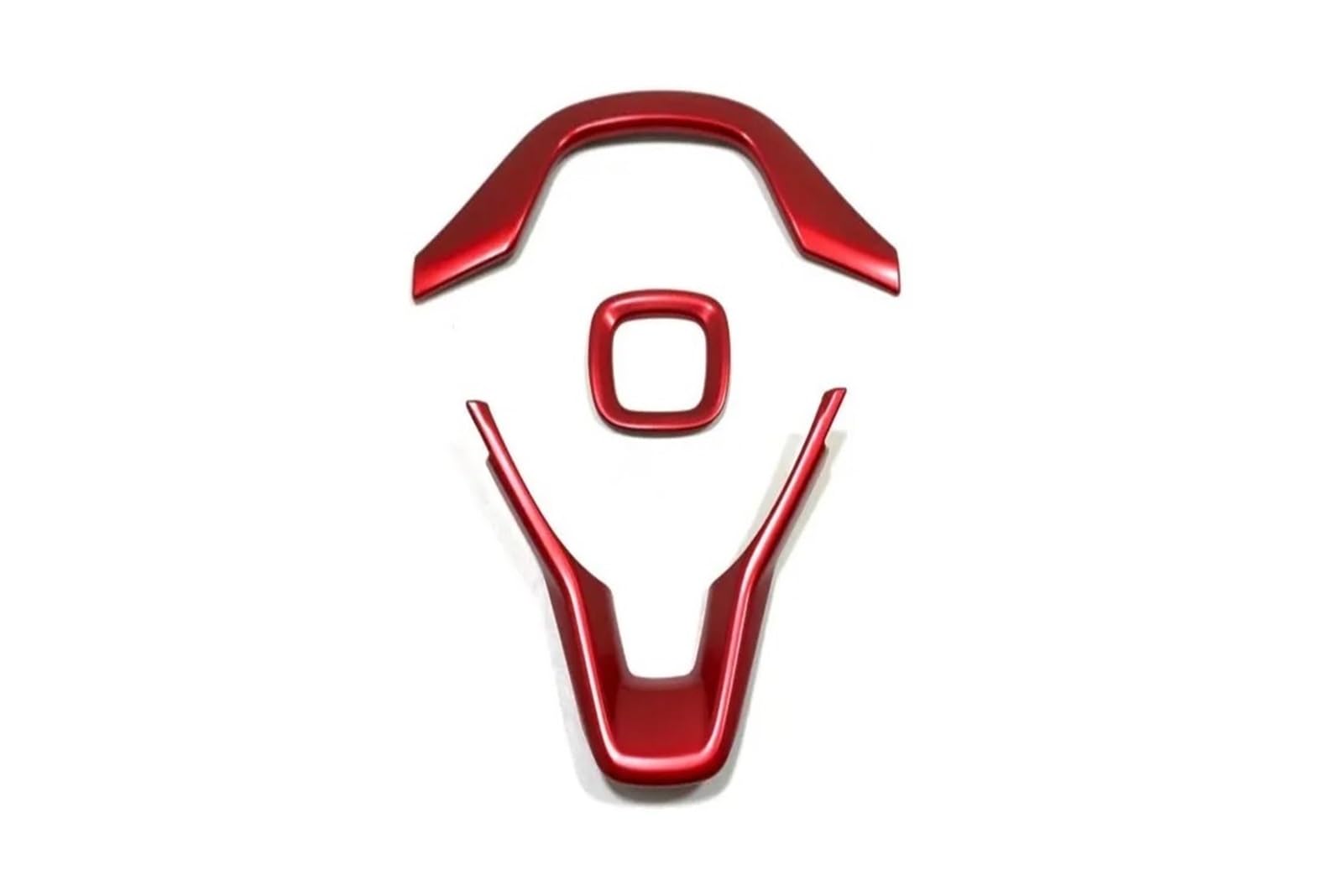 Panel Dekorabdeckung Für Stadt 2020 2021 2022 2023 Auto Innen Lenkrad Abdeckung Trim ABS Rot Carbon Faser Matte Auto Styling Zubehör Abdeckung Trim(Red Style 3piece) von Kdbcet