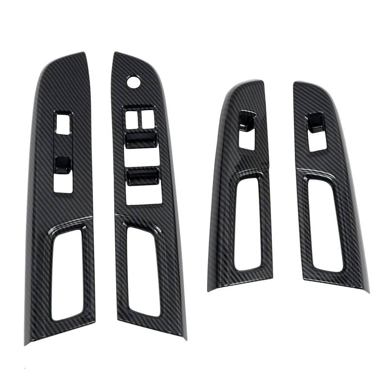 Panel Dekorabdeckung Für Subaru Für WRX STI 2015 2016 2017 2018 2019-2020 Carbon Schwarz Tür Armlehne Fenster Schalter Lift Abdeckung Trim Innen Auto Zubehör Abdeckung Trim(Lhd) von Kdbcet
