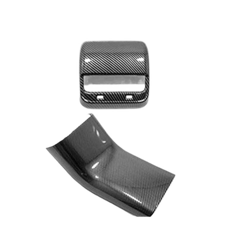 Panel Dekorabdeckung Für Tesla Für Modell 3 Y 2019-21 2022 ABS Carbon Autositz Armlehne Wasserbecher Schalthebelverkleidung Zierrahmen Aufkleber Innenzubehör Abdeckung Trim(2 Piece) von Kdbcet