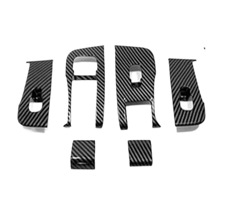 Panel Dekorabdeckung Für Tesla Für Modell 3 Y 2019-21 2022 ABS Carbon Autositz Armlehne Wasserbecher Schalthebelverkleidung Zierrahmen Aufkleber Innenzubehör Abdeckung Trim(Glass Switch) von Kdbcet
