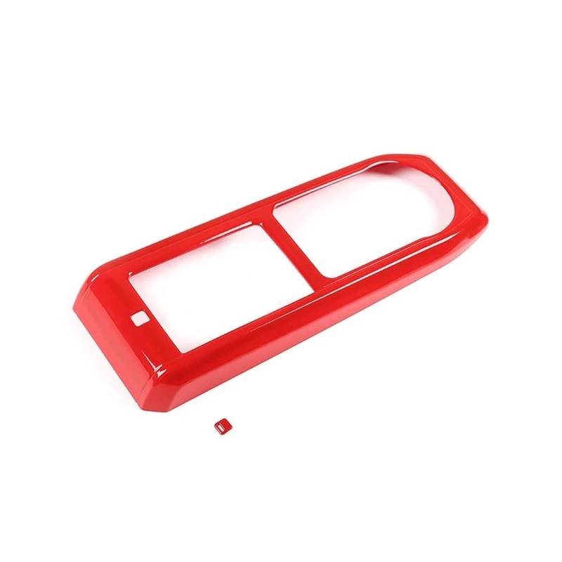 Panel Dekorabdeckung Für Toyota Für Tacoma 2016-2022 Innen Zubehör Auto Zentrale Steuerung Getriebe Shift Box Wasser Tasse Panel Abdeckung Borte ABS Carbon Faser Abdeckung Trim(Rot) von Kdbcet