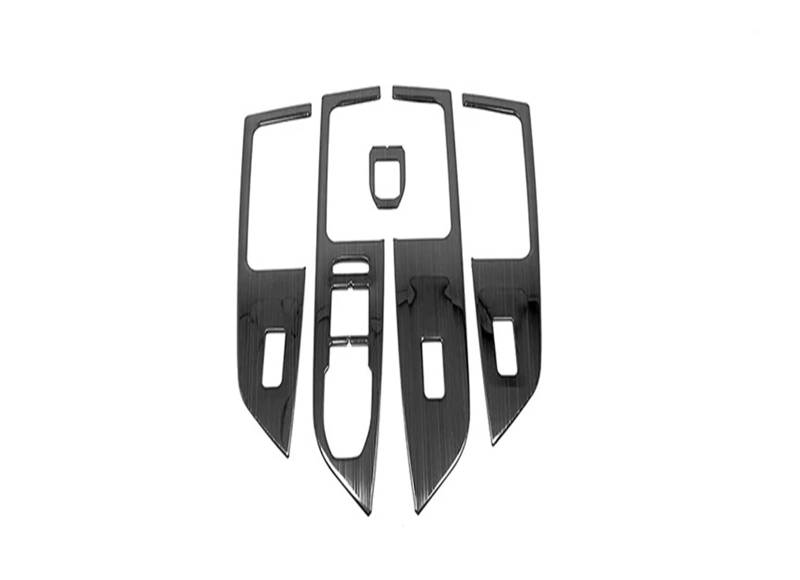 Panel Dekorabdeckung Für VW Für Golf 8 MK8 2020 2021 22 Edelstahl Schwarz Auto Gangschaltung Panel Abdeckung Trim Aufkleber Modifikation Zubehör Abdeckung Trim(D) von Kdbcet