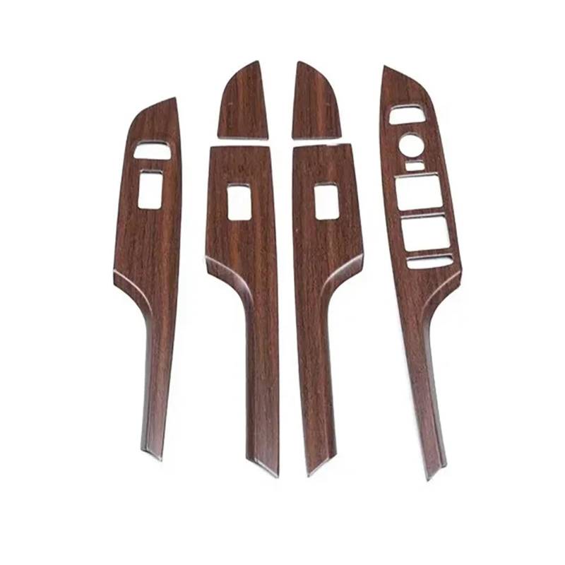 Panel Dekorabdeckung LHD Für Cadillac CT6 2016-2020 ABS Carbon Faser Auto Fenster Glas Lift-Taste Schalter Abdeckung Trim Tür Armlehne Panel Zubehör Abdeckung Trim(Wood Color Model 1) von Kdbcet