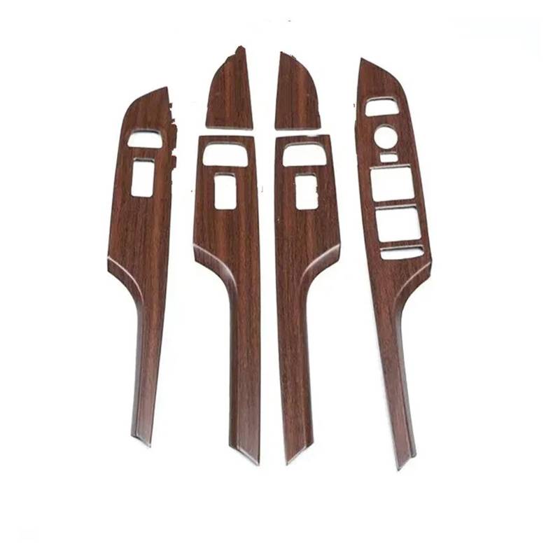 Panel Dekorabdeckung LHD Für Cadillac CT6 2016-2020 ABS Carbon Faser Auto Fenster Glas Lift-Taste Schalter Abdeckung Trim Tür Armlehne Panel Zubehör Abdeckung Trim(Wood Color Model 2) von Kdbcet