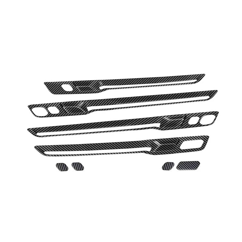 Panel Dekorabdeckung LHD Für Kia EV9 2023 2024 Innen Auto Zubehör ABS Carbon Faser Auto Innen Innen Türgriff Schüssel Panel Aufkleber Abdeckung Trim Abdeckung Trim von Kdbcet