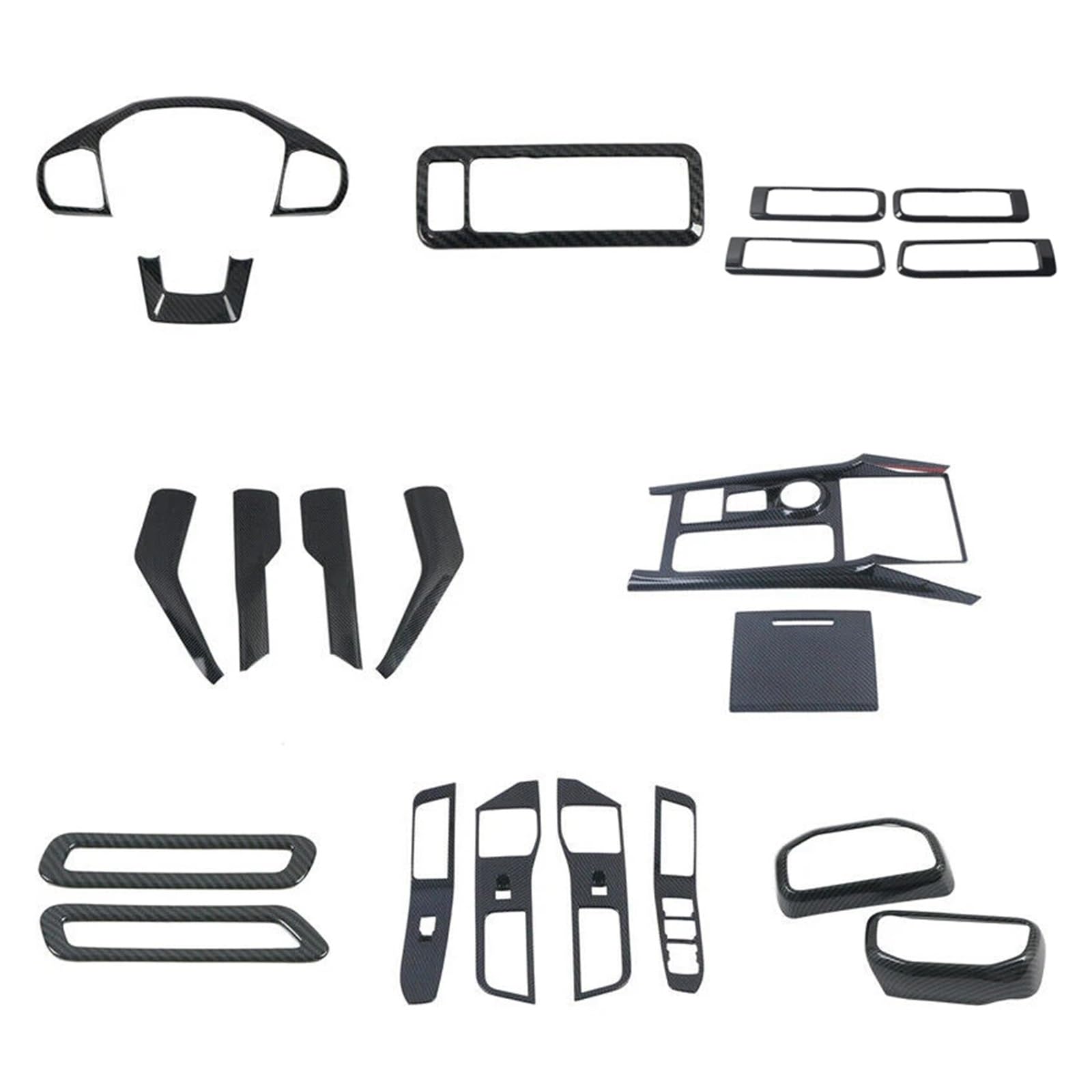 Panel Dekorabdeckung Linkslenker! Auto Styling Für Ford Für Explorer 2020 2021 2022 2023 Carbon Faser Gedruckt Innen Zubehör Molding Abdeckung Trim 21 Stück Abdeckung Trim von Kdbcet