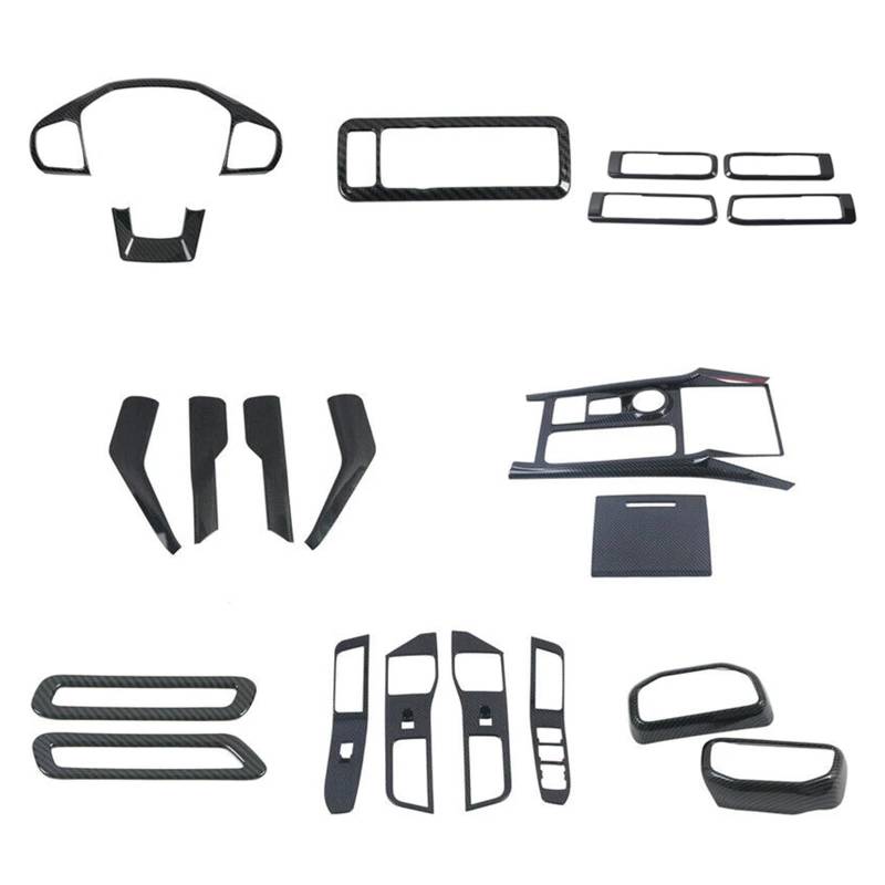 Panel Dekorabdeckung Linkslenker! Auto Styling Für Ford Für Explorer 2020 2021 2022 2023 Carbon Faser Gedruckt Innen Zubehör Molding Abdeckung Trim 21 Stück Abdeckung Trim von Kdbcet