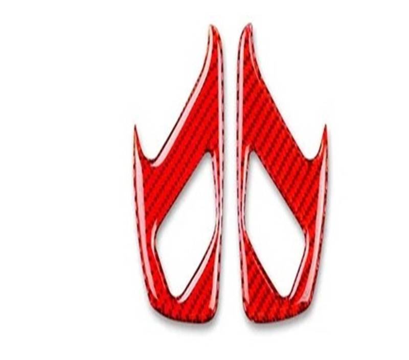 Panel Dekorabdeckung Real Carbon Fiber Für Chevrolet Für Camaro 2016 2017 2018 2019 2020 2021 2022 2023 Auto Innen Trim Rot Schwarz Zubehör Aufkleber Abdeckung Trim(Door Handle RD) von Kdbcet