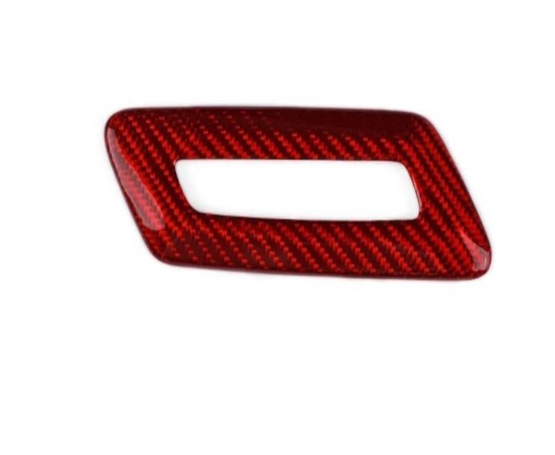Panel Dekorabdeckung Real Carbon Fiber Für Chevrolet Für Camaro 2016 2017 2018 2019 2020 2021 2022 2023 Auto Innen Trim Rot Schwarz Zubehör Aufkleber Abdeckung Trim(Front Seat Button RD) von Kdbcet