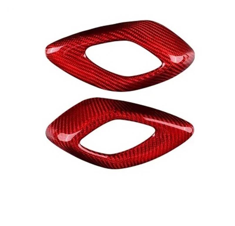 Panel Dekorabdeckung Real Carbon Fiber Für Chevrolet Für Camaro 2016 2017 2018 2019 2020 2021 2022 2023 Auto Innen Trim Rot Schwarz Zubehör Aufkleber Abdeckung Trim(Inner Handle RD) von Kdbcet