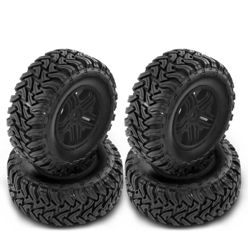 Kdouehg 110 mm RCCar-Gummireifen-Felgensatz für 1/10 Short Course Truck ARRMA SENTON- 550/9125 Slash Redcat/, B von Kdouehg