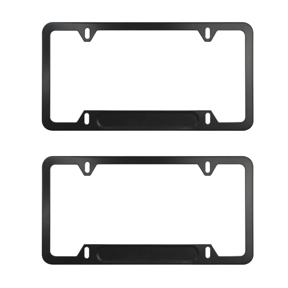 Kdouehg 2-Teiliger Auto-Kennzeichenhalter, Schwarz, Metall, Kfz-Zubehör, Kennzeichenhalter Kdouehg 2-Teiliger Auto-Kennzeichenhalter, Schwarz, Metall, Kfz-Zubehör, Kennzeichenhalter von Kdouehg