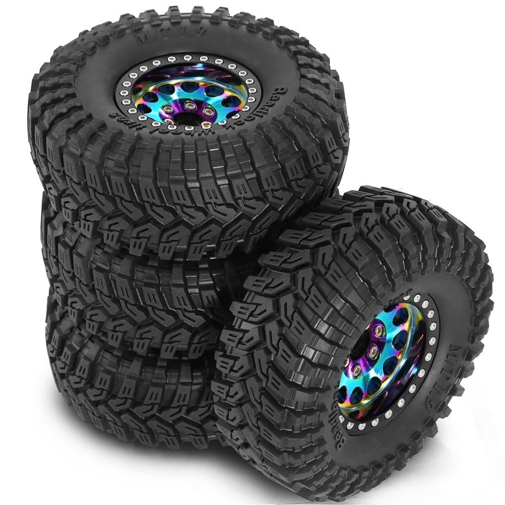 Kdouehg 4 STÜCKE 1,9 Metall Beadlock-Reifen Claw Mud Terrain Radreifen für FCX10 für Axial SCX10 Pro SCX10 UTB18 TRX4 Multicolor Kdouehg 4 STÜCKE 1,9 Metall Beadlock-Reifen Claw Mud Terrain Radreifen für FCX10 für Axial SCX10 Pro SCX10 UTB18 TRX4 Multicolor von Kdouehg