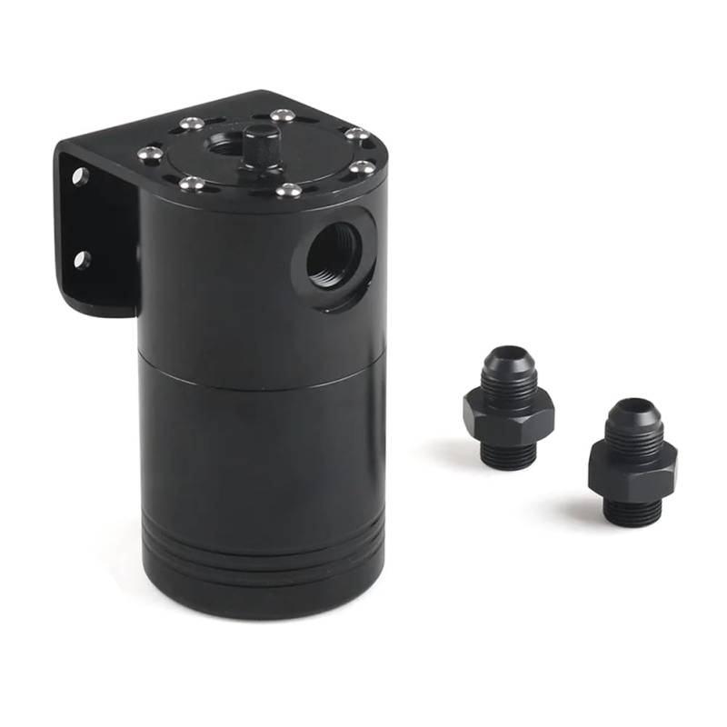 Kdouehg Aluminium Racing Ölauffangbehälter/Öldose, Rund, Reservoir, Turbo-Ölauffangbehälter/Ölauffangbehälter, Universell mit AN10-Adaptern von Kdouehg