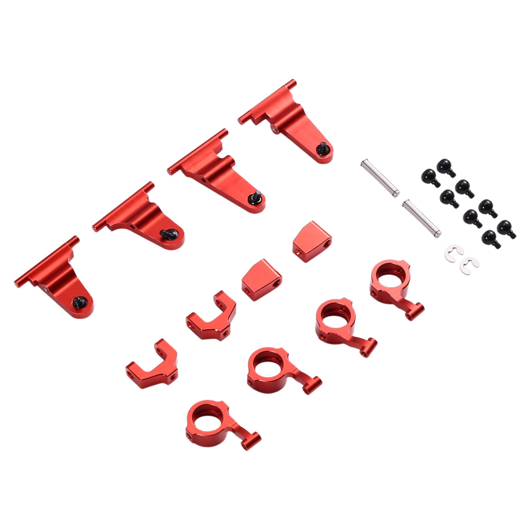 Kdouehg Für MX5 NXS RC-Car, Metall-Lenkbecher, Oberer und Unterer Schwingensatz, Stoßdämpferhalterung, Karosseriepfosten, Upgrade-Teile, Rot Kdouehg Für MX5 NXS RC-Car, Metall-Lenkbecher, Oberer und Unterer Schwingensatz, Stoßdämpferhalterung, Karosseriepfosten, Upgrade-Teile, Rot von Kdouehg
