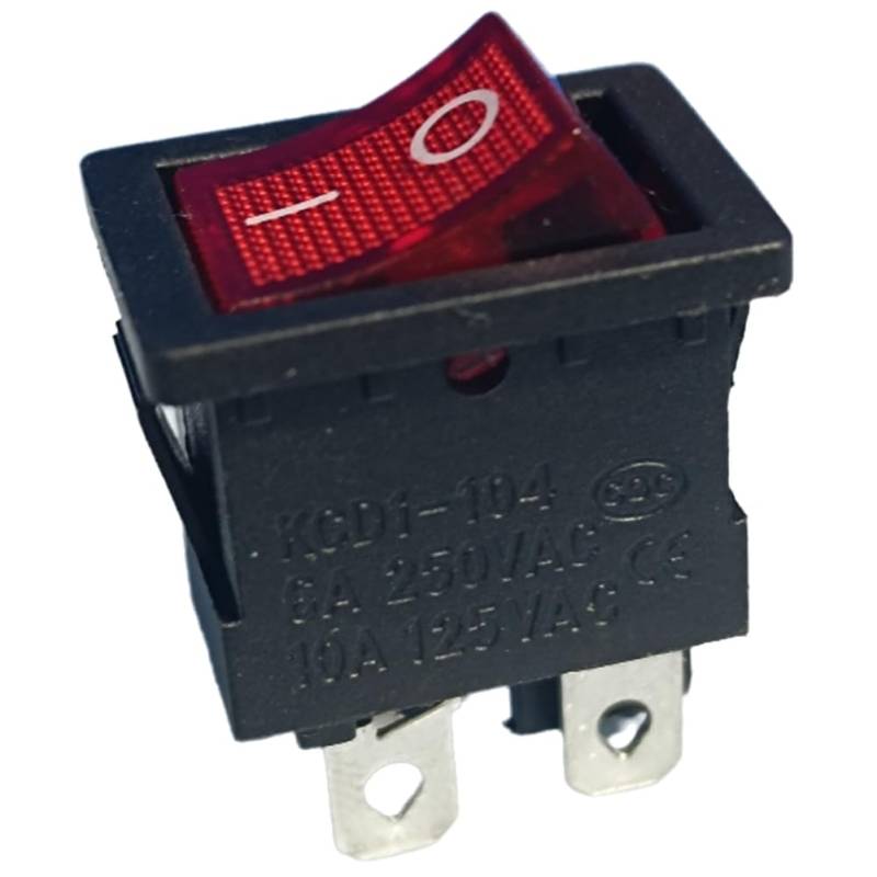 Kdouehg KCD1 Boot Wippschalter 6A/250V 10A/125V AC mit Rotem Lichtschalter 4-Polig Ein/Aus von Kdouehg