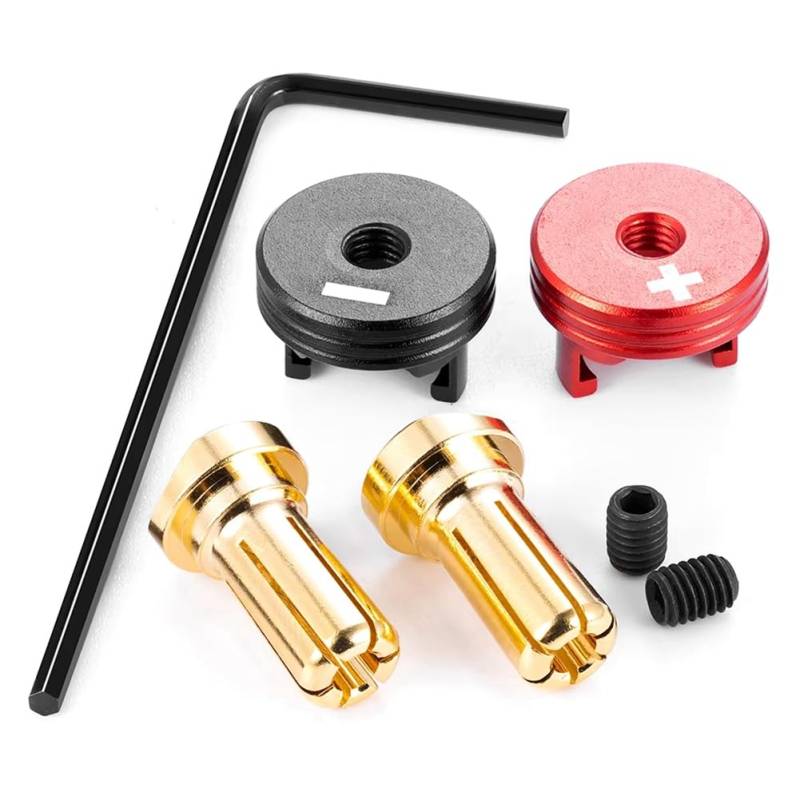 Kdouehg Metallstecker Geeignet für RC-Autos Bananenstecker RC-Lip-Batteriestecker 5,0 mm von Kdouehg