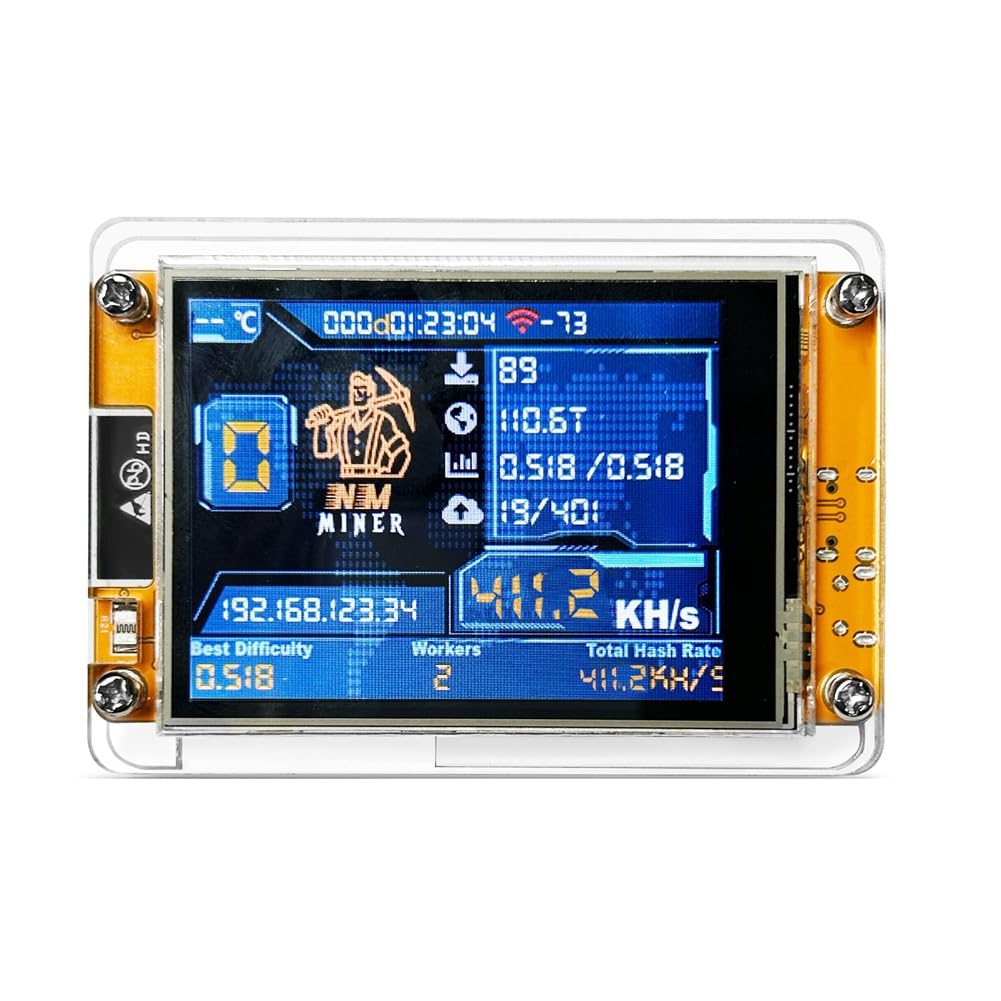 Kdouehg NMMiner NerdMiner V2 411KH/S Hashrate ESP32 2.8 Smart Display BTC Solo Lottery Miner Bitcoin Crypto Lottery Miner Kdouehg NMMiner NerdMiner V2 411KH/S Hashrate ESP32 2.8 Smart Display BTC Solo Lottery Miner Bitcoin Crypto Lottery Miner von Kdouehg