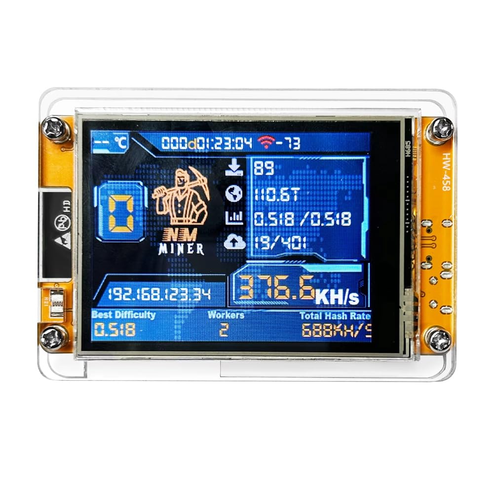 Kdouehg NMMiner NerdMiner V2 Hashrate 377KH/S ESP32 2,8 Smart Display Crypto Solo Lottery Miner BTC Lottery ESP32-2432S028R Kdouehg NMMiner NerdMiner V2 Hashrate 377KH/S ESP32 2,8 Smart Display Crypto Solo Lottery Miner BTC Lottery ESP32-2432S028R von Kdouehg