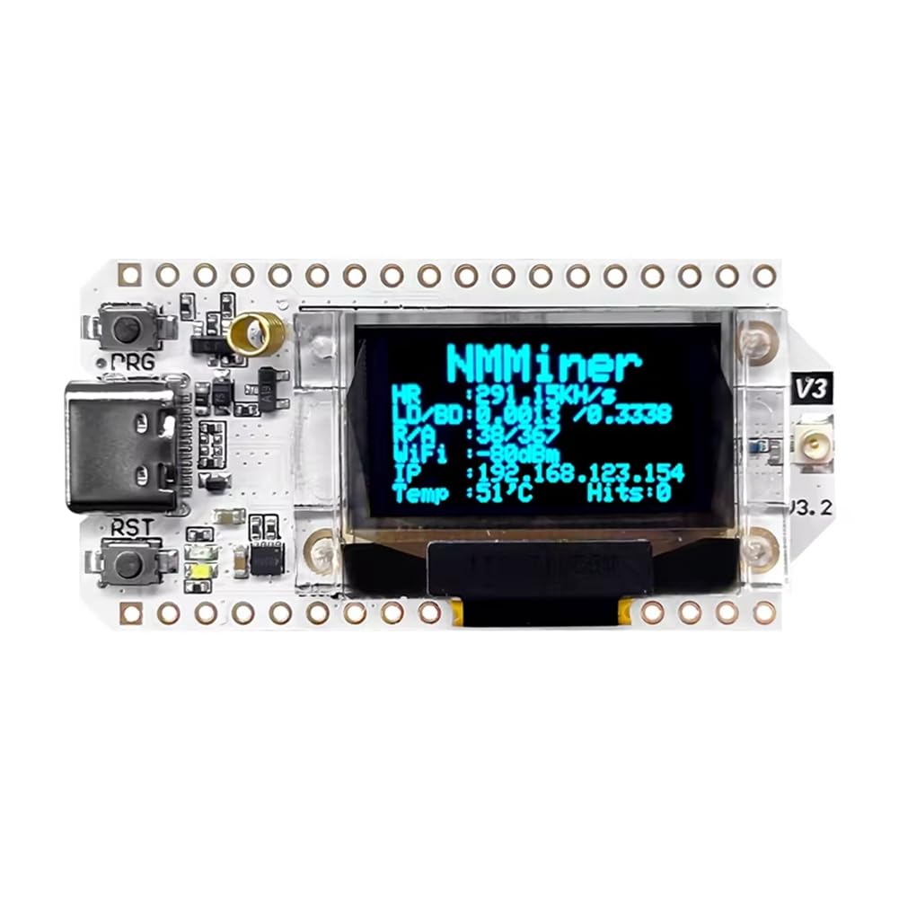 Kdouehg NerdMiner Solo Lottery Miner 290KH/S LoRa 32 V3 USB Hochleistungs-Gewinn BTC mit Geringem Stromverbrauch WiFi BLE Connect Kdouehg NerdMiner Solo Lottery Miner 290KH/S LoRa 32 V3 USB Hochleistungs-Gewinn BTC mit Geringem Stromverbrauch WiFi BLE Connect von Kdouehg