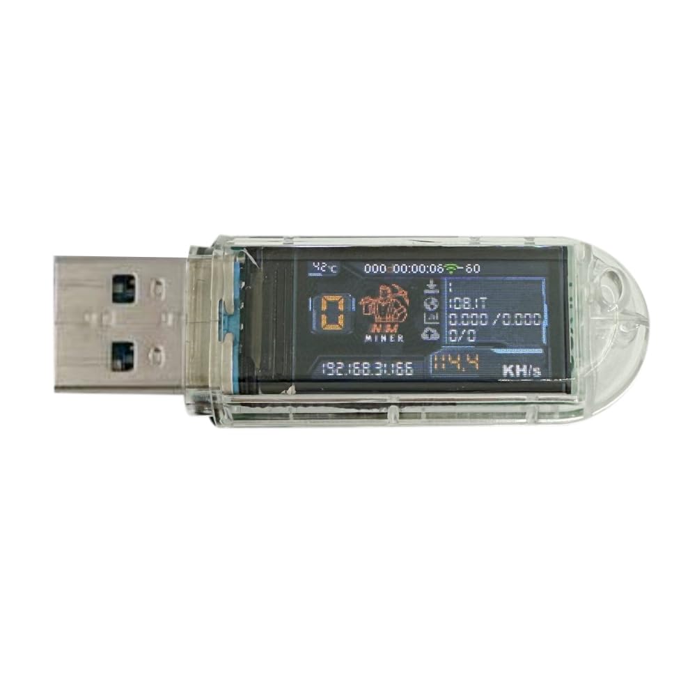 Kdouehg USB Nerdminer 112KH/S Solo-Lotterie-Miner BTC-Miner Farbdisplay-Bitcoin-Mini-Miner Asic-Mining für Zuhause und Büro Kdouehg USB Nerdminer 112KH/S Solo-Lotterie-Miner BTC-Miner Farbdisplay-Bitcoin-Mini-Miner Asic-Mining für Zuhause und Büro von Kdouehg