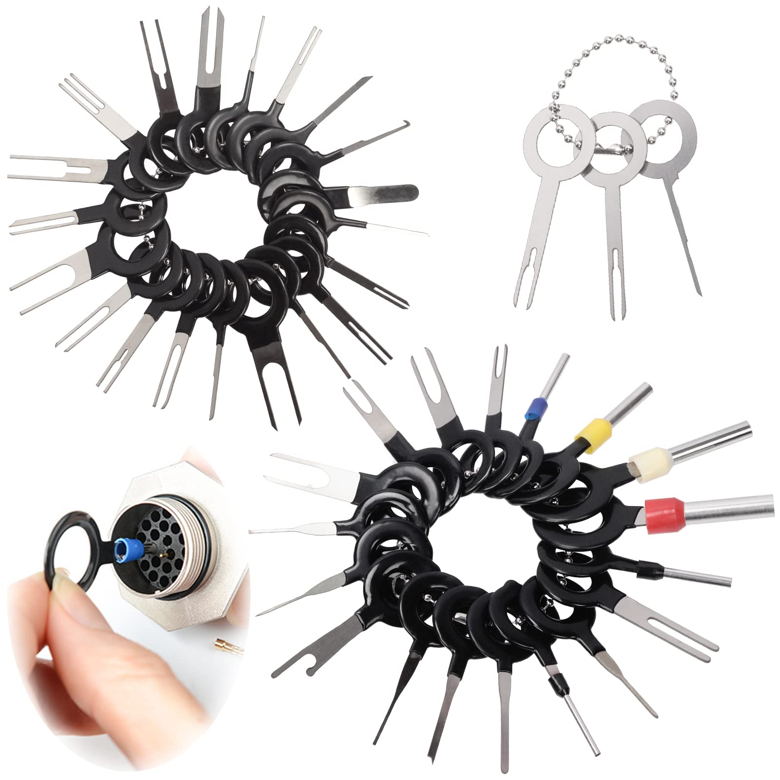 Keadic 41Pcs Terminal Extractor Removal Tool Kit,STK Terminal Entfernung Werkzeugsatz für Auto, KFZ Kabel Stecker Ausbau Werkzeug, Pin Auszieher Reparatur Entferner Schlüsselwerkzeuge Keadic 41Pcs Terminal Extractor Removal Tool Kit,STK Terminal Entfernung Werkzeugsatz für Auto, KFZ Kabel Stecker Ausbau Werkzeug, Pin Auszieher Reparatur Entferner Schlüsselwerkzeuge von Keadic