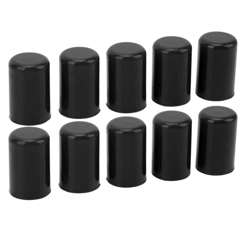 0,55 Zoll Silikon-Blindkappe Einlass-Vakuumschlauch-Endstopfen, 10 Stück 14 Mm Universal-Einlass-Vakuumschlauch-Endstopfen (Schwarz) Motorventile von Keenso