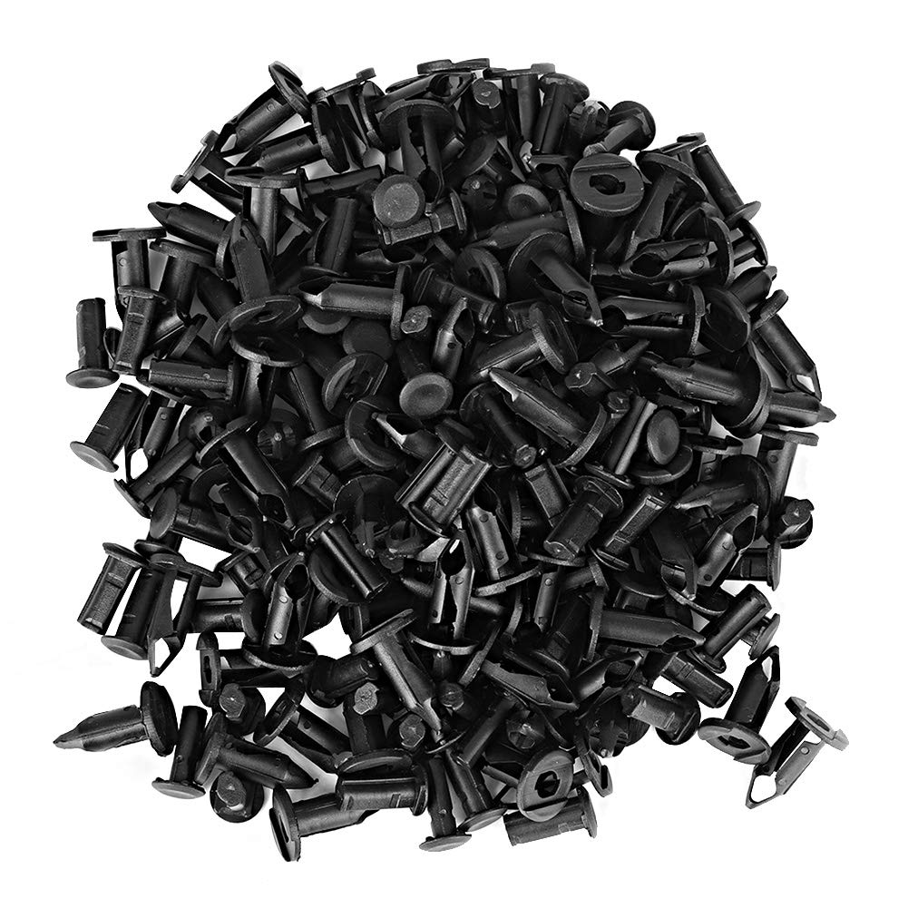 100 Stücke Schwarz Auto Stoßstange Fender Nieten Kunststoff Push Pin Clips Befestigungsteile Karosserie Kunststoff Push Pin Rivet Geformte Produkte von Keenso