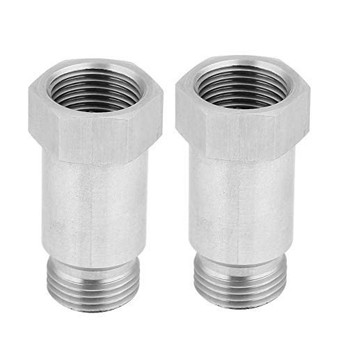 Universal Lambdasonde Extender, 2 Stück 45mm Edelstahl Lambdasonde Adapter Lambdasonde Eliminator für die meisten Fahrzeuge mit dem Loch M18 * 1,5 von Keenso